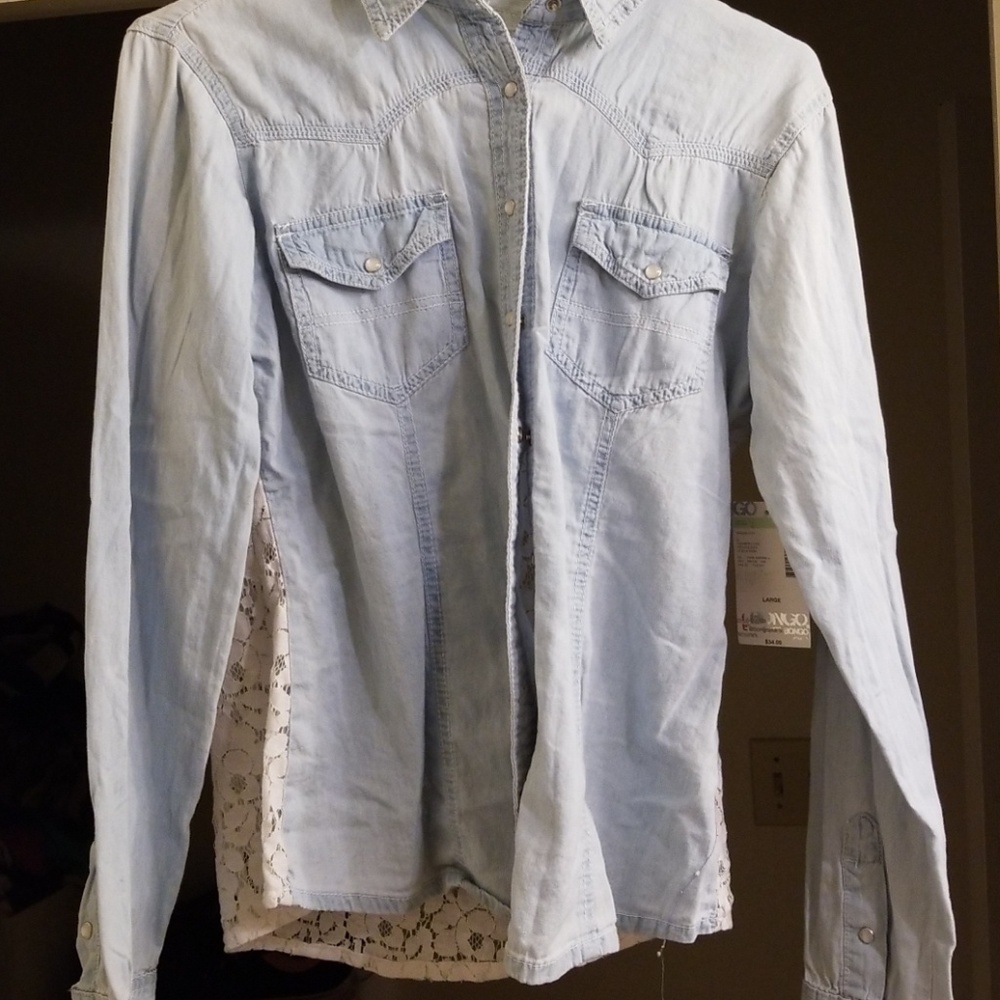 Bongo chambray button up shirt.
